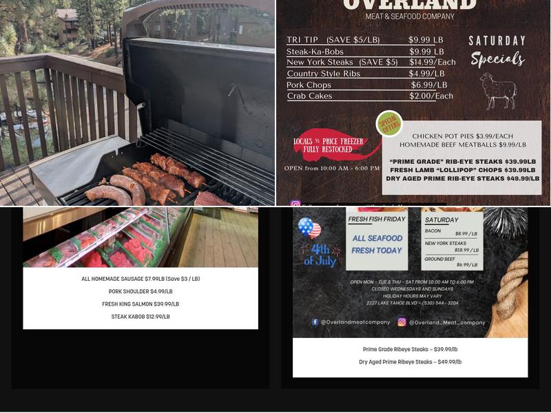 Overland Meat & Seafood Company Menu