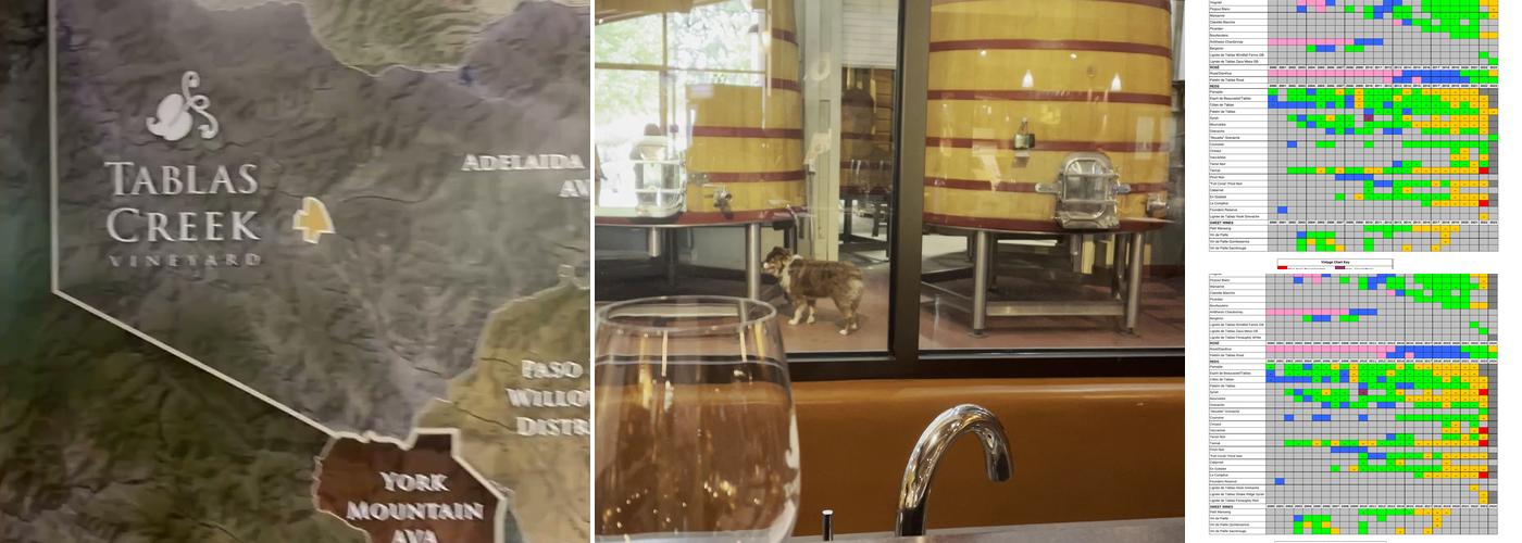 Tablas Creek Vineyard Menu