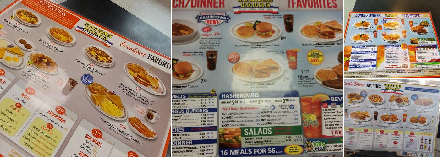 Waffle House Menu