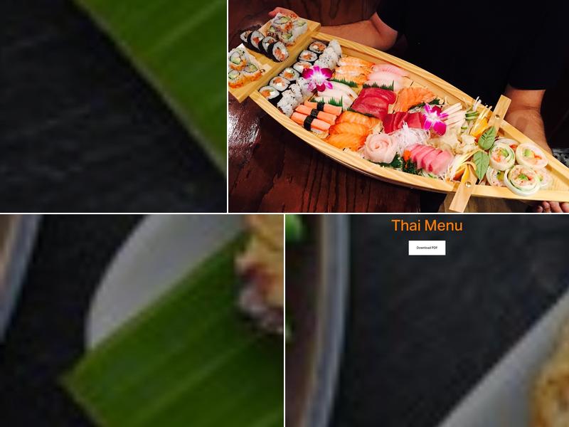 Sweet Rice Charlestown Thai Sushi Menu