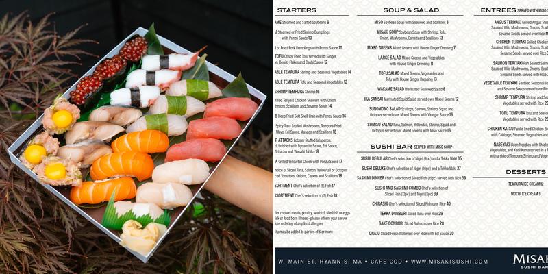 Misaki Sushi Menu