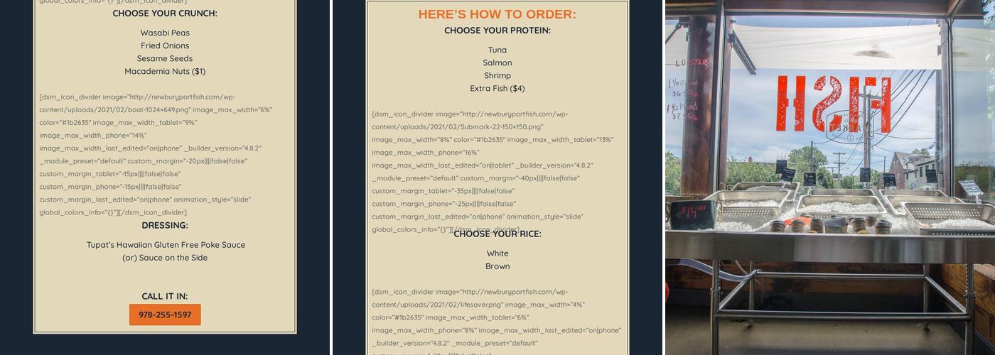 Newburyport Fish Menu