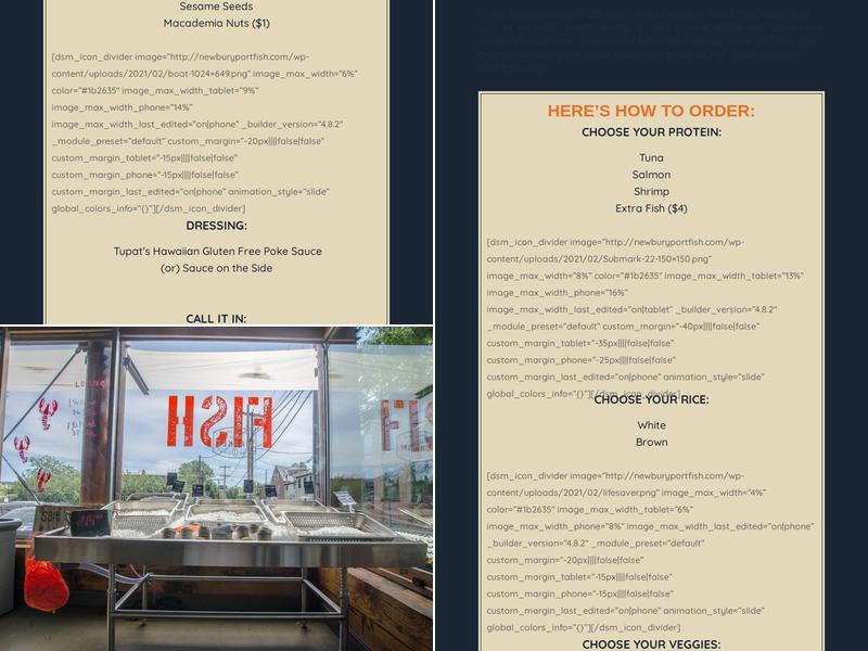 Newburyport Fish Menu