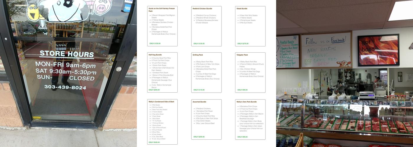 Wally's Quality Meats Menu