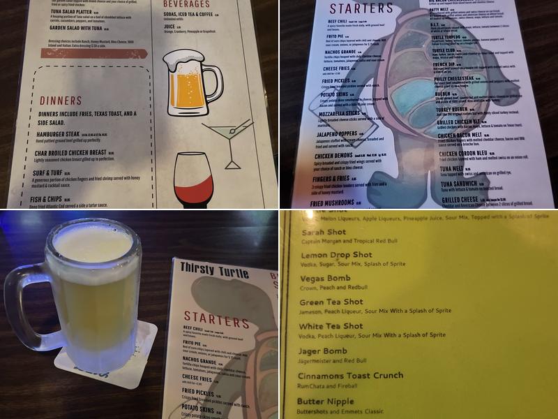 Thirsty Turtle Menu