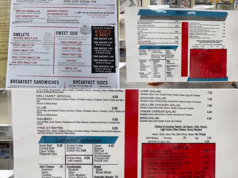 Deli-Mart Menu