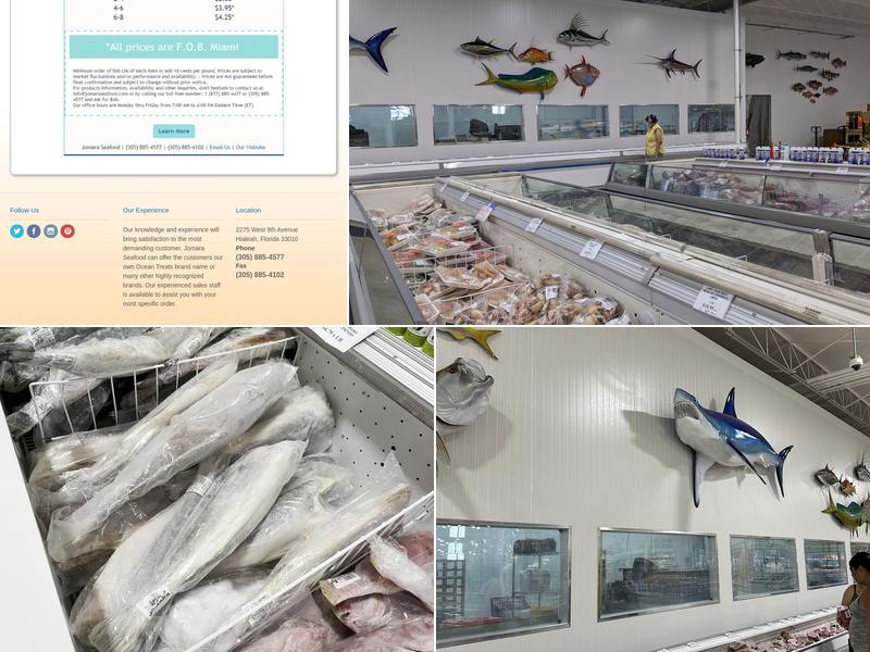 Jomara Seafood Menu