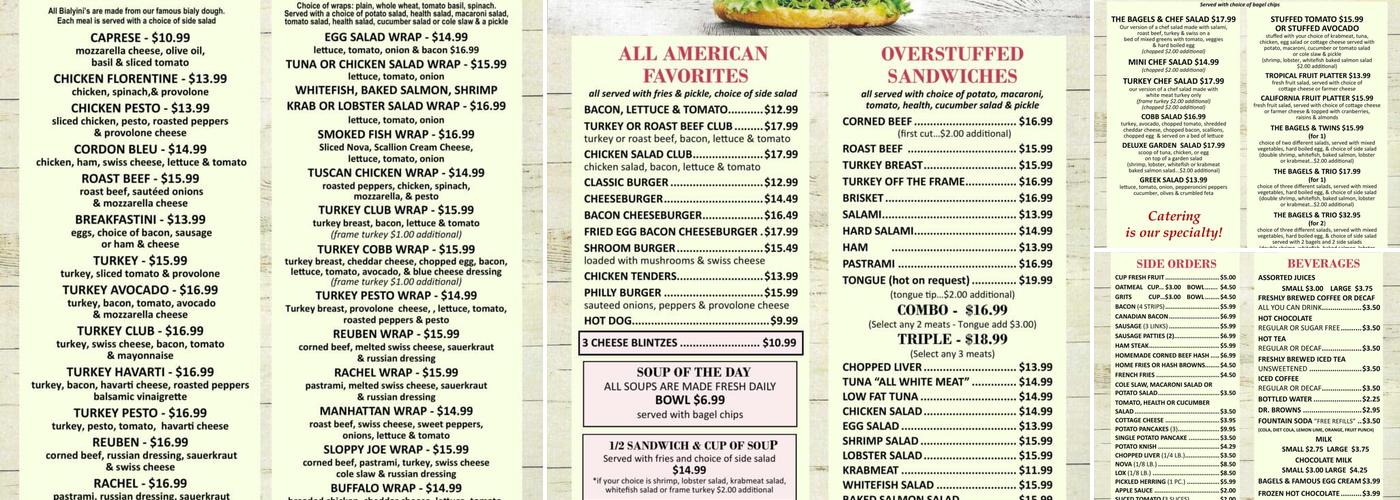 Bagels & Menu