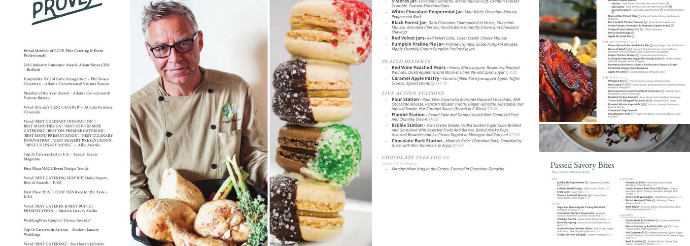Proof of the Pudding Menu