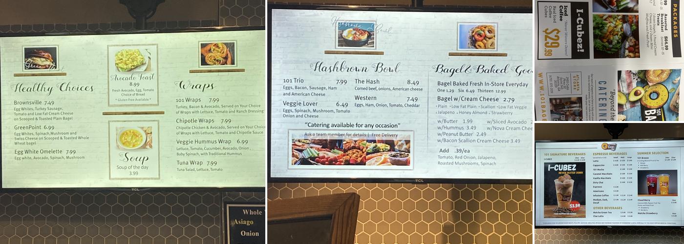 101 Bagel Cafe Menu