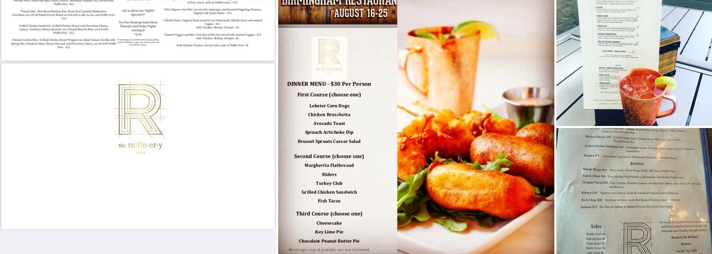 The Refinery Menu