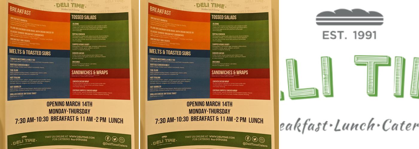 Deli Time Menu