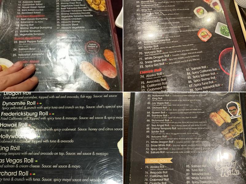 Sushi Kola Menu