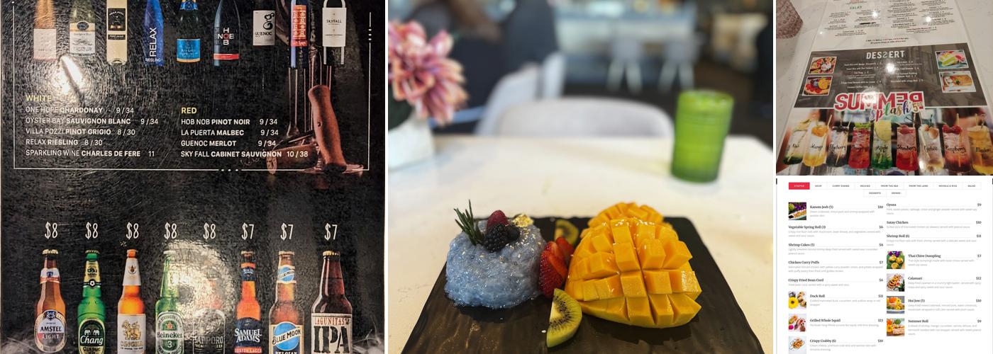 Chao Phra YA Thai Menu