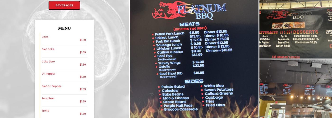 Platnum BBQ Menu