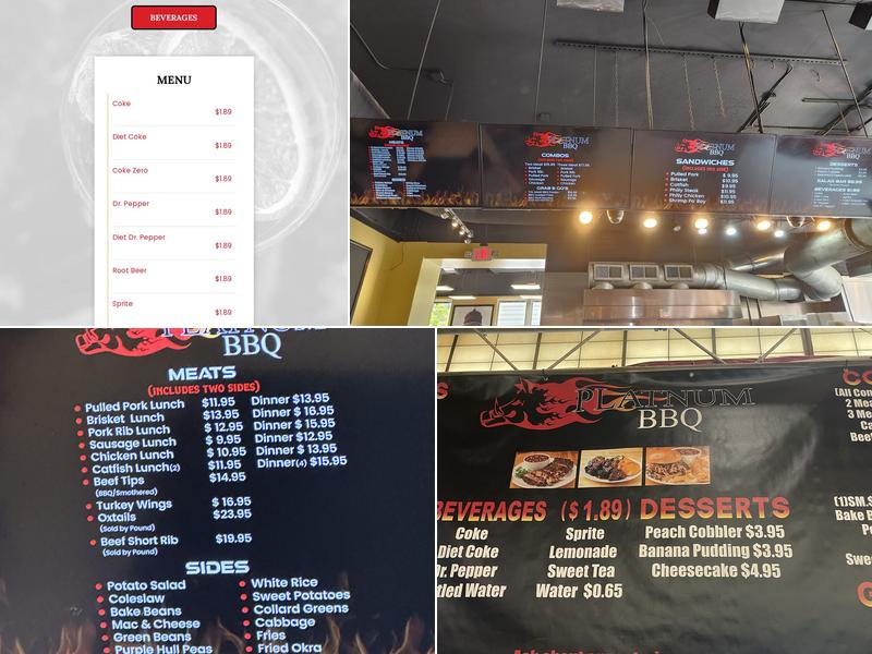 Platnum BBQ Menu
