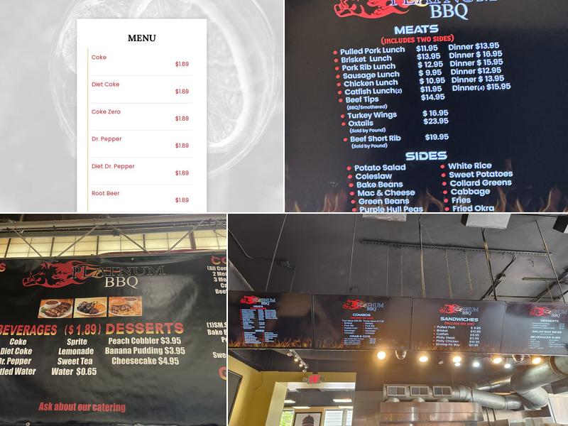 Platnum BBQ Menu