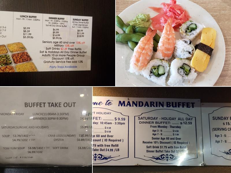 Mandarin Super Buffet Menu
