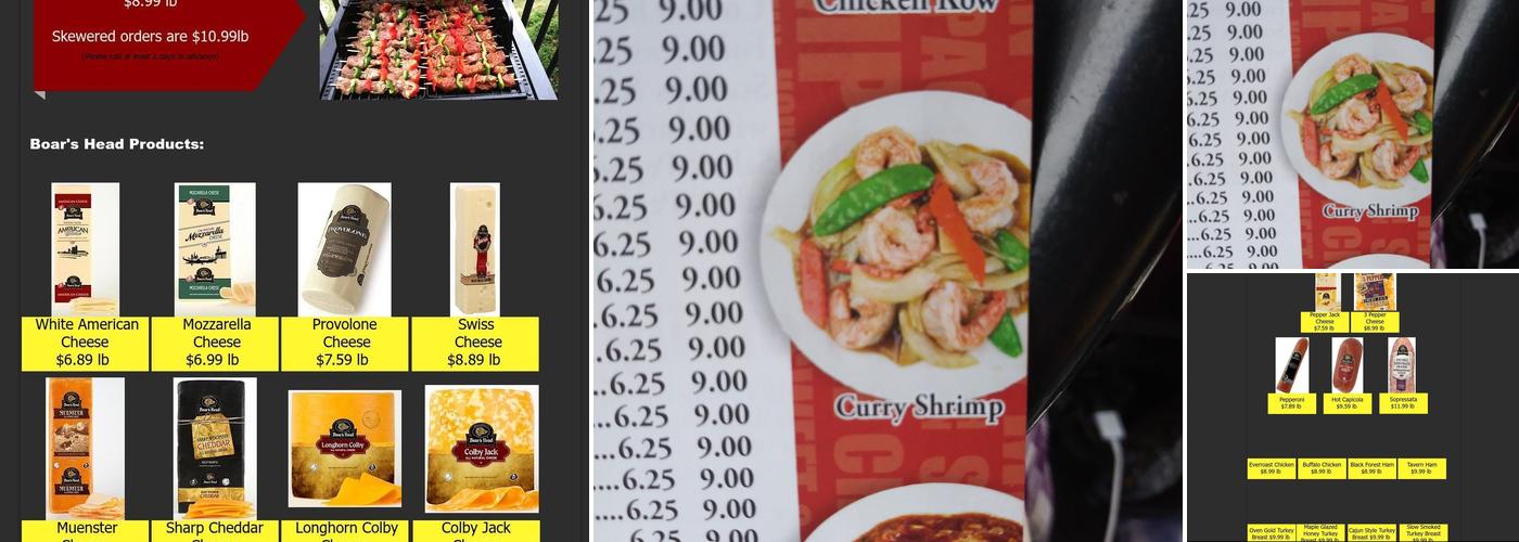 Baltimore Food and Liquors Menu