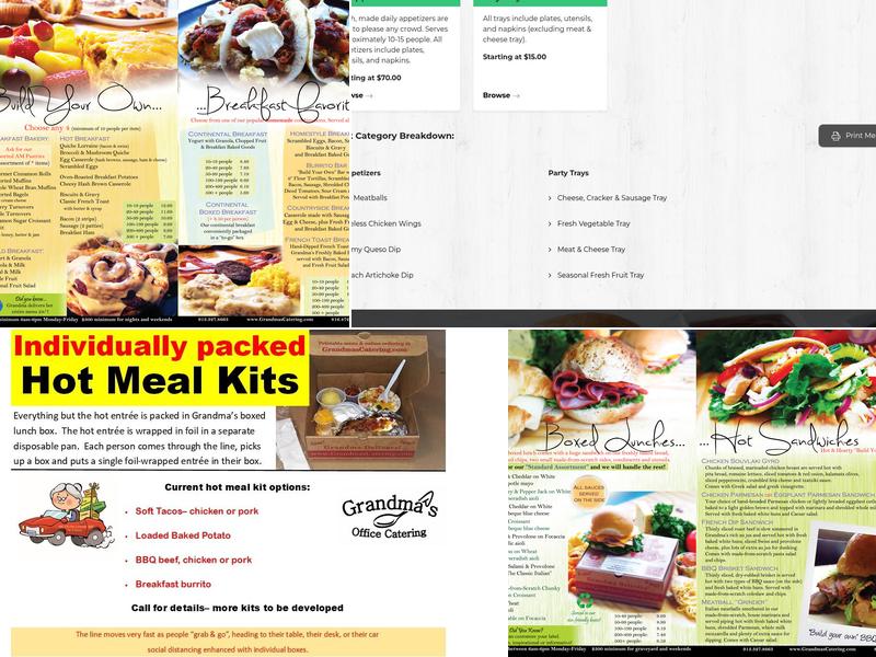 Grandma’s Office Catering Menu
