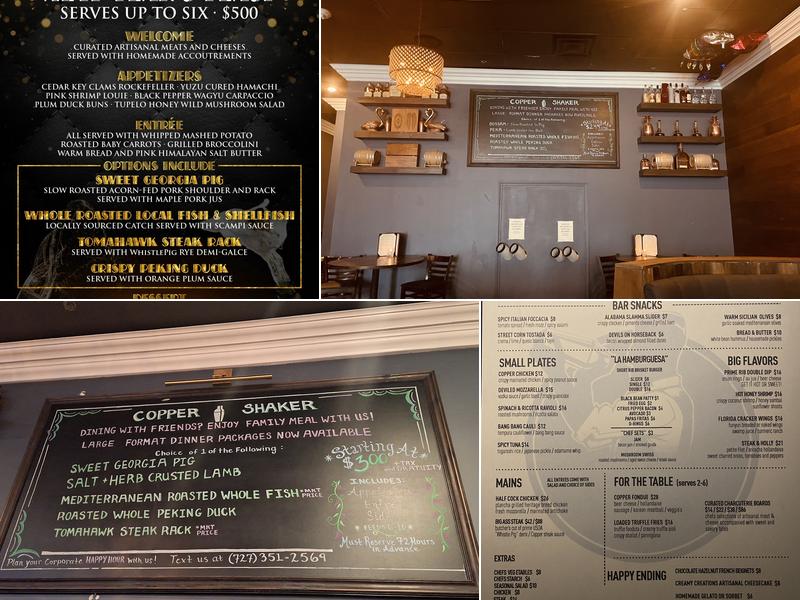 Copper Shaker Menu
