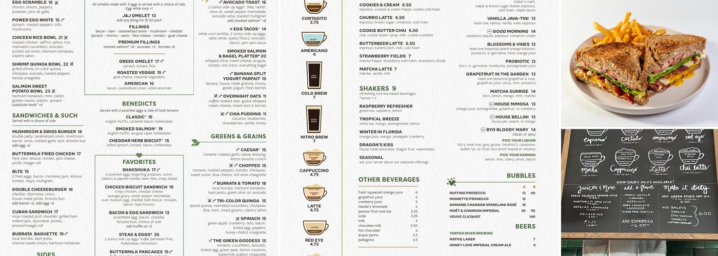 Java & Jam Menu