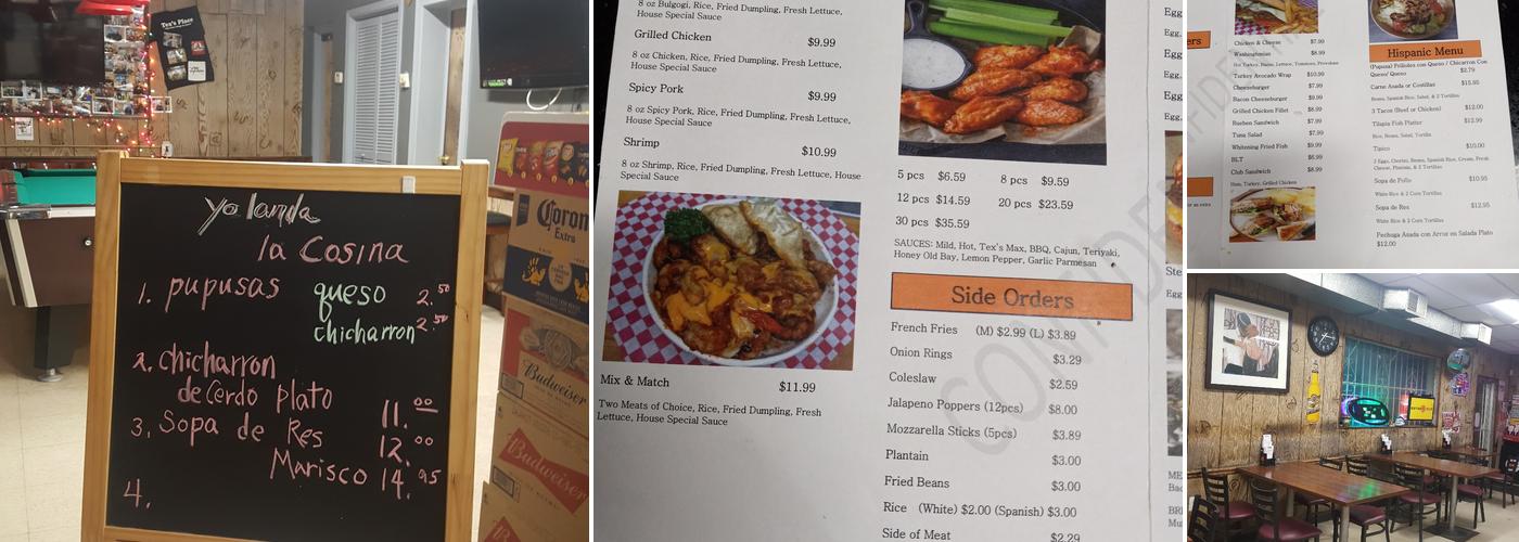 Tex's Place Deli & Beer Menu