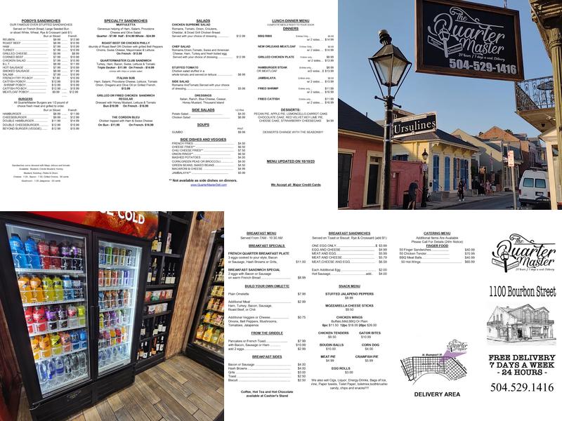 Quartermaster Deli Menu