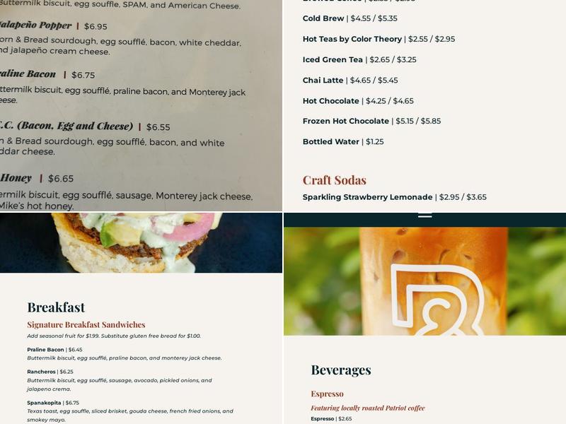 Black & Brew Menu