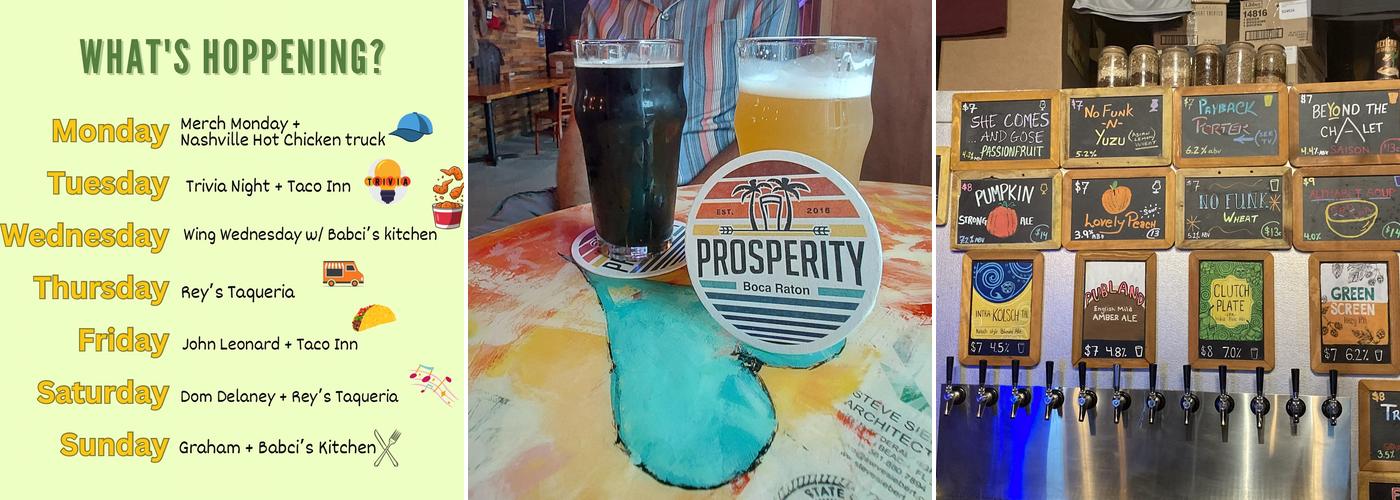 Prosperity Brewers Menu