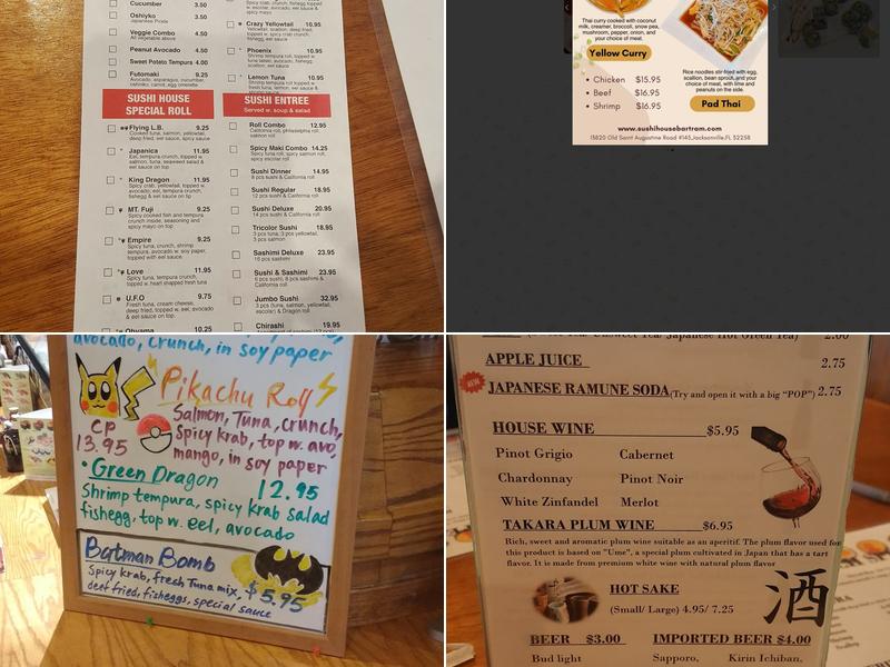 Sushi House & Grill Menu