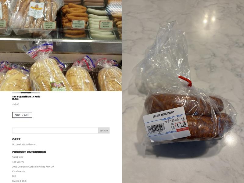 Dearborn Sausage Co Menu