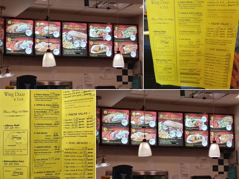 Wing Dixie & Deli Menu