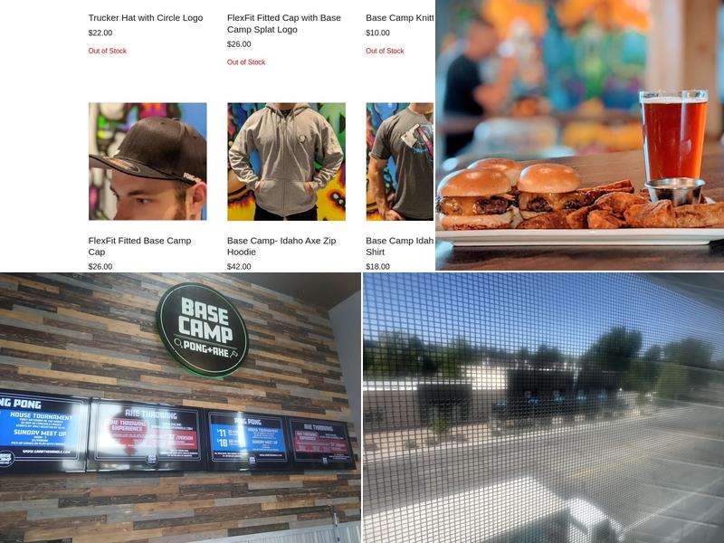 Base Camp Pong + Axe Menu