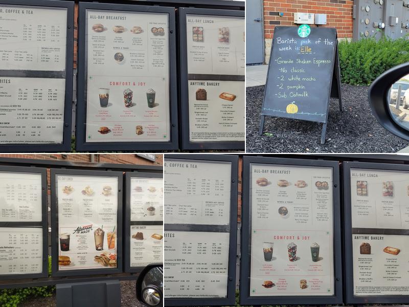 Starbucks Menu