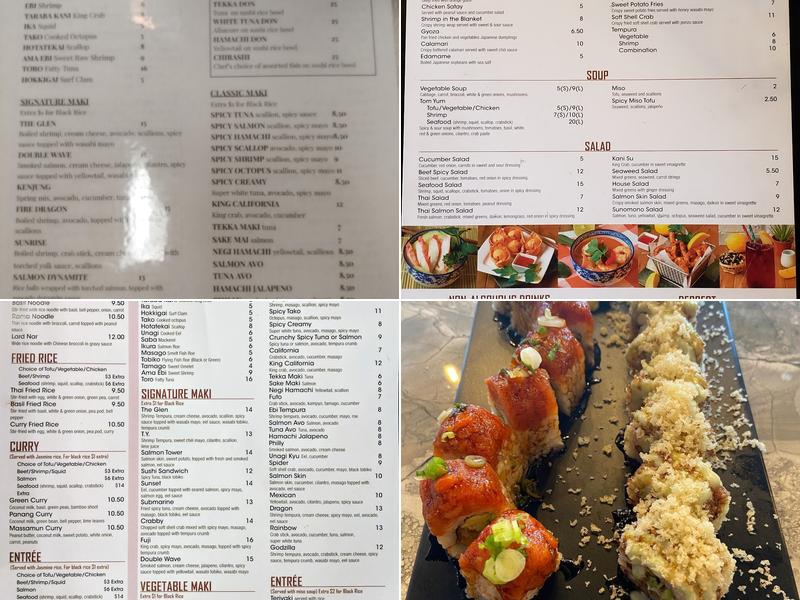 Montira Thai and Sushi Menu