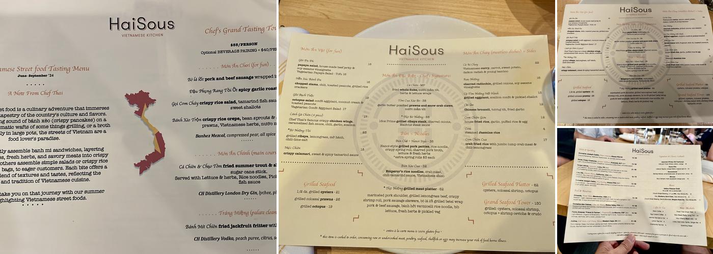 HaiSous Vietnamese Kitchen Menu