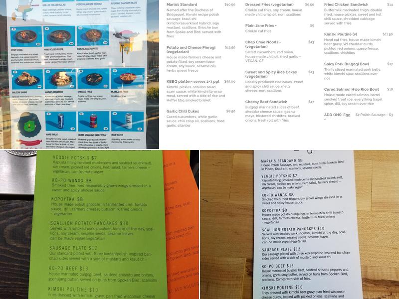 Kimski Menu