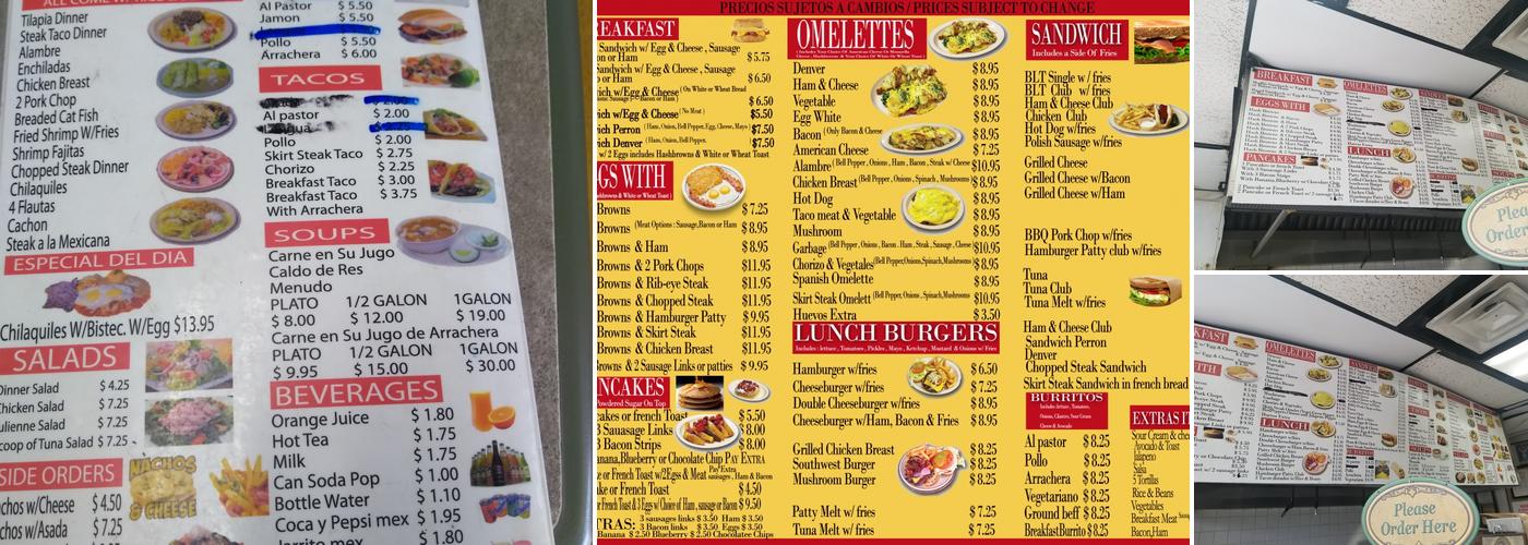 Reyes Grill Menu