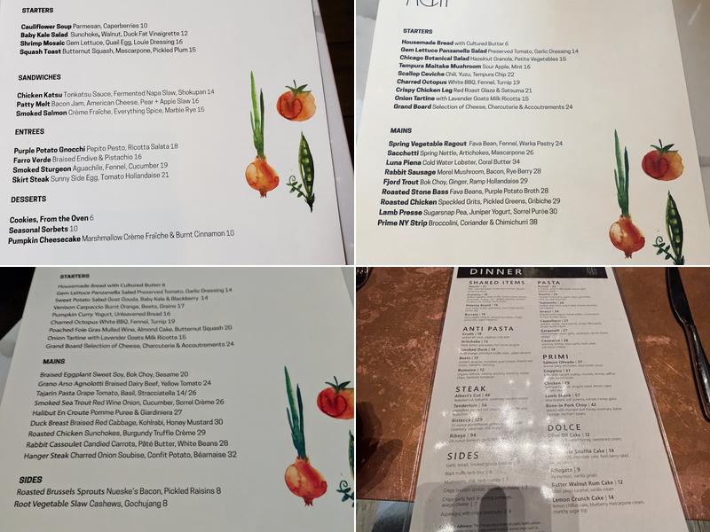 the Albert Menu