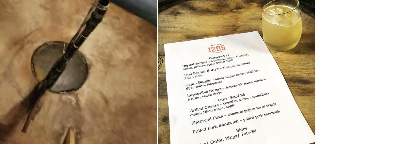 Four Finger Distillery Menu