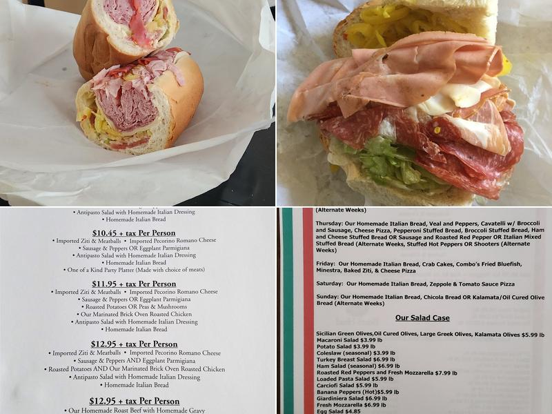 Capri Imports Italian Deli Menu