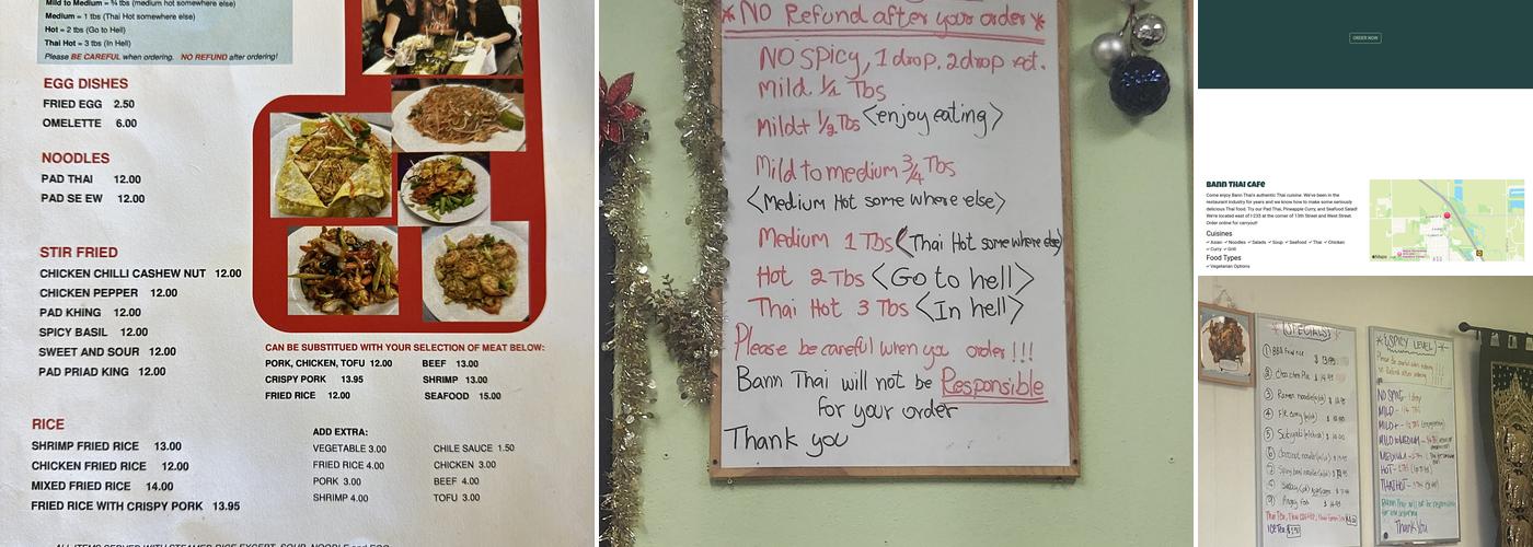 Bann Thai Menu