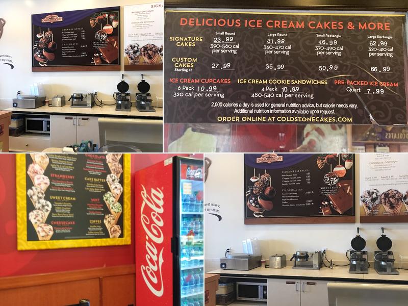Cold Stone Creamery Menu