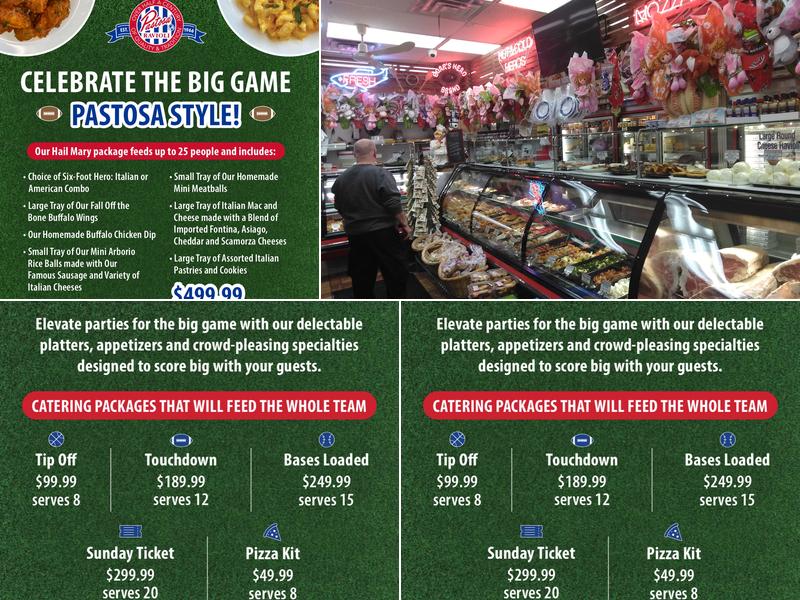 Pastosa Ravioli company Menu