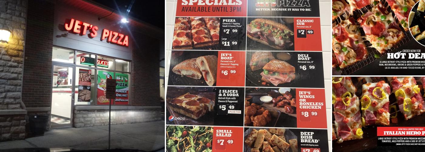 Jet's Pizza Menu