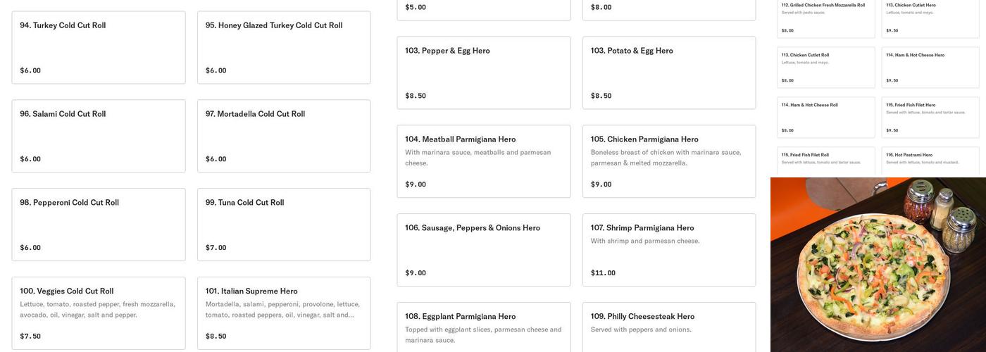 Angelo's Pizza & Deli Menu