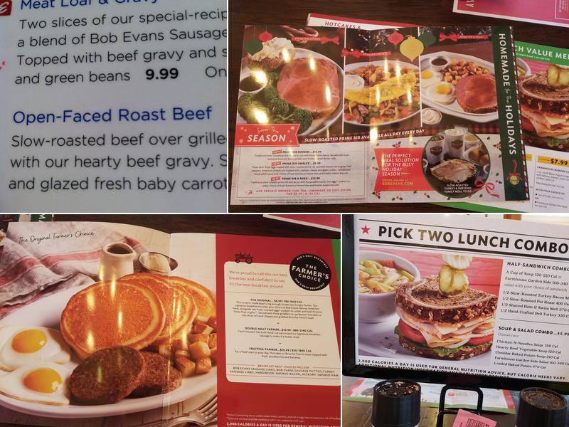 Bob Evans Menu