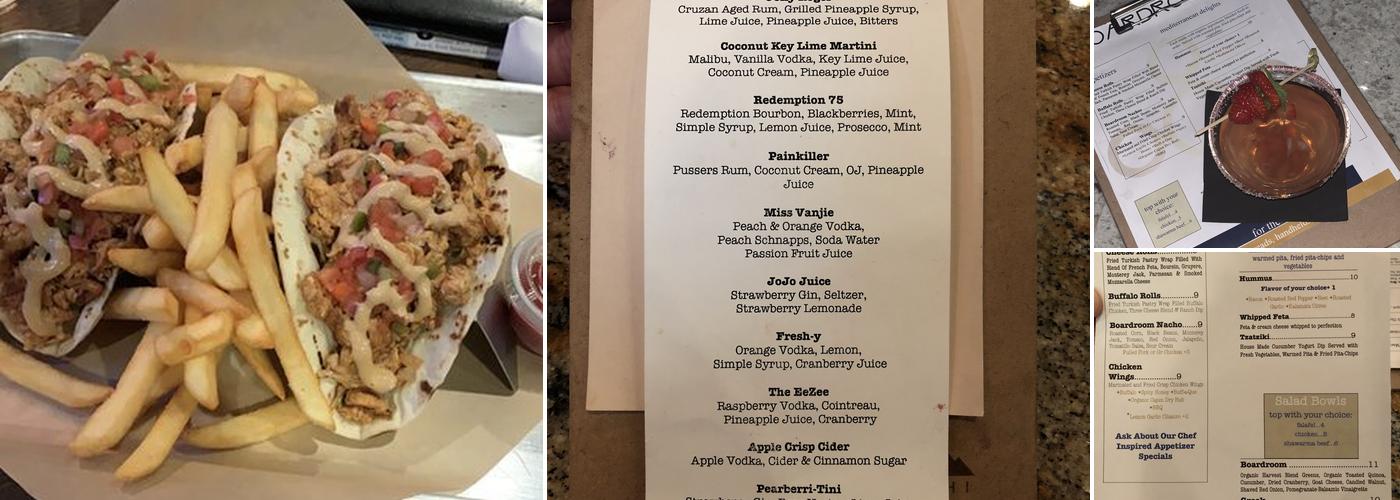 Boardroom Kitchen and Bar Menu