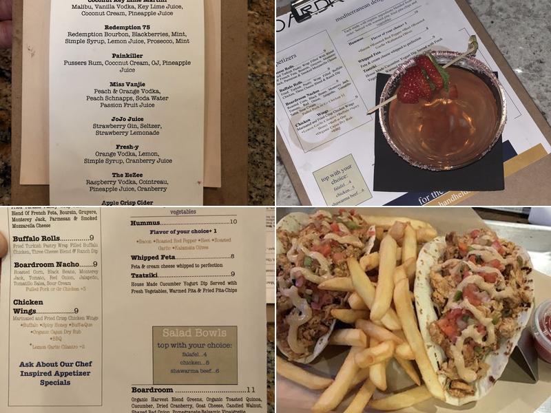 Boardroom Kitchen and Bar Menu